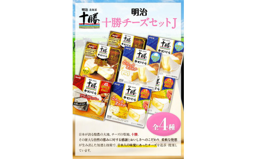 明治北海道十勝チーズセットＪ(4種) 計8個 本別町観光協会 《60日以内に出荷予定(土日祝除く)》 北海道 本別町 詰め合わせ 食べ比べ カマンベールチーズ チーズ 十勝 明治 乳製品 送料無料