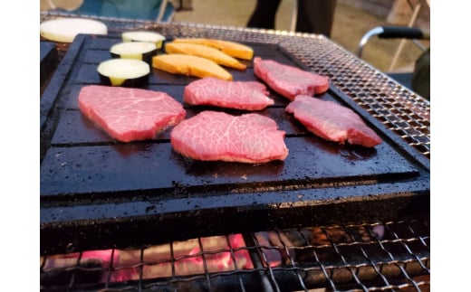 飛騨溶岩プレート 美味焼【囲】グリップ付き -kakomi-お肉やお野菜が美味しく焼ける！BBQ専用 焼肉 飛騨産 プレート 