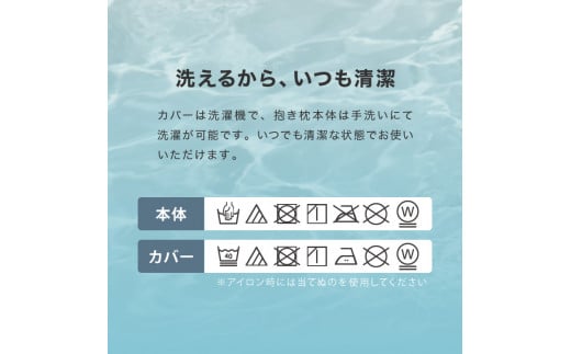 【日本製】椿オイル配合 抱き枕 ～洗える専用カバー付 ～ ラベンダーパープル  (20-54)