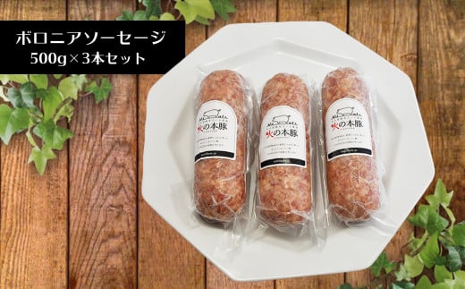 火の本豚 ボロニアソーセージ（500ｇ×3本セット） | 熊本県 熊本 くまもと 和水町 なごみ 豚肉 肉 地域ブランド ボロニアソーセージ ソーセージ 加工品 冷凍