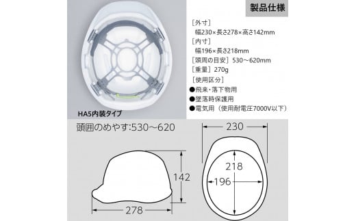 超軽量ヘルメット「軽神KEIJIN」電気用規格対応（白）