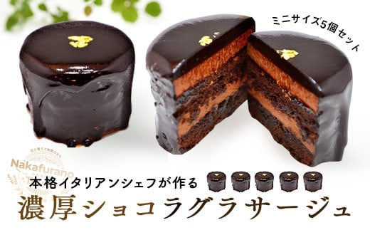 チョコレートケーキ　ショコラグラサージュ　ミニ5個セット