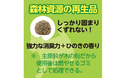 【６か月定期便】猫用 トイレ砂 木製 小粒 ひのきの香り 12L×5袋×6回 | 茨城県 常陸太田 天然素材 猫砂 猫 トイレ 砂 ねこ ネコ ペット 粒 ひのき 香り ヒノキ オガクズ おがくず 粉末 しっかり 固まる 掃除 簡単 木製 消臭 ペレット 消臭力 ニオイ 木 軽減 燃える ゴミ 簡単 燃えるごみ