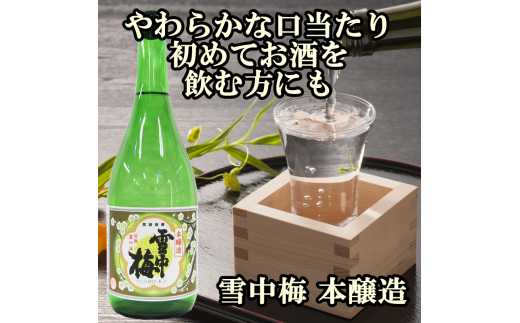 新潟地酒 720ml 3本セット かたふね純米 雪中梅本醸造 能鷹吟醸  日本酒 お酒 地酒 飲み比べ かたふね純米 雪中梅本醸造 能鷹吟醸 ふるさと納税 人気 新潟 新潟県産 にいがた 上越 上越産