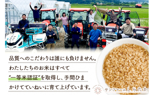 《定期便7ヶ月》【玄米】つや姫 10kg×7回（特別栽培米）令和5年産 山形県産 しらたかのお米