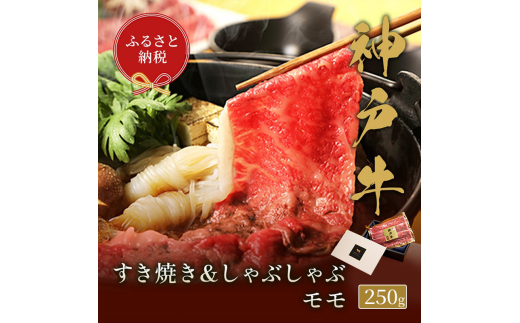 【和牛セレブ】 神戸牛　すき焼き & しゃぶしゃぶ セット 【 モモ 】 250g　すきやき 牛肉 肉 神戸ビーフ 神戸肉 兵庫県 加東市