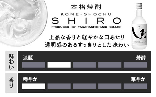 【定期便 年3回】 本格 米焼酎 「白岳しろ」 25度 720ml 6本 セット (年3回/2,6,10月発送) 【 高橋酒造 減圧蒸留 お湯割り 水割り ロック ハイボール 端麗 】　018-0479