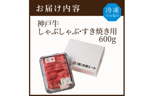 ★選べる配送月★【12月発送】神戸牛しゃぶしゃぶ・すき焼(600g)《 牛肉 国産 すき焼き しゃぶしゃぶ 冷凍 おすすめ 神戸 牛 鍋 》【2402A00205-00】