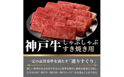 ★選べる配送月★【12月発送】神戸牛しゃぶしゃぶ・すき焼(600g)《 牛肉 国産 すき焼き しゃぶしゃぶ 冷凍 おすすめ 神戸 牛 鍋 》【2402A00205-00】