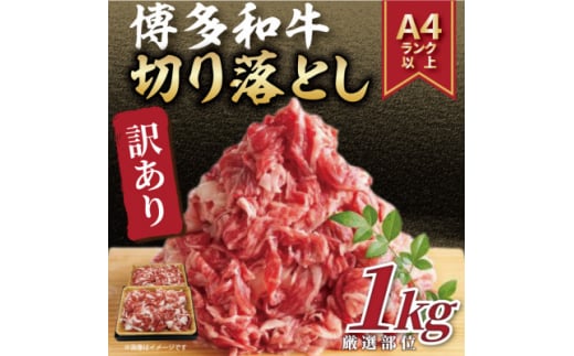 ＜毎月定期便＞＜A4～A5＞博多和牛切り落とし 1kg (500g×2パック)全12回_ 訳あり 赤身 バラ 肩 国産牛 お肉 牛肉 切落し 冷凍 黒毛和牛 国産 九州産 福岡県産 送料無料 定期便 産地直送 A4 A5 500g 1kg 博多和牛 【4054272】