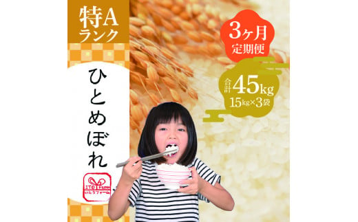 【3ヶ月定期便】いとうファームの令和6年産「ひとめぼれ」15kg ※2024年10月下旬より順次発送予定