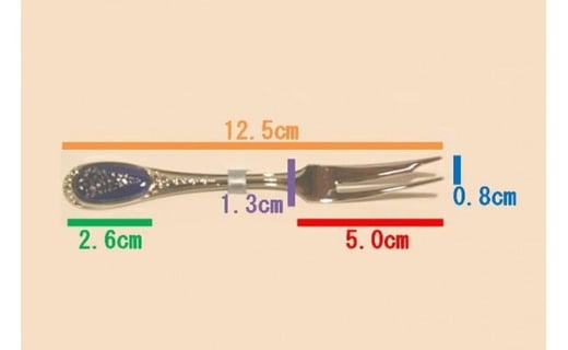 七宝焼飾り付きフォーク2本セット