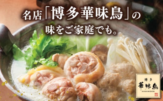 3回定期便 博多華味鳥 水炊き セット 3~4人前 （ちゃんぽん麺付）