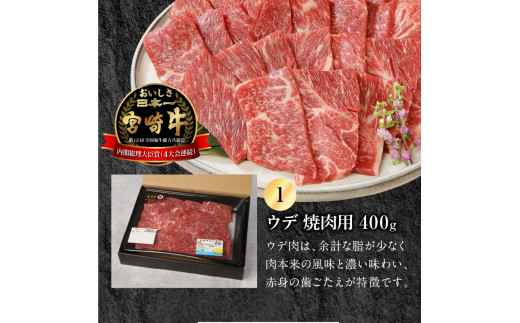 ウデ焼肉用400g和牛小間切れ100g計500g N0147-YA3322