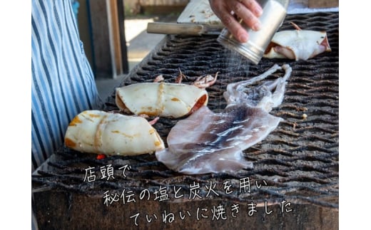 わさおの店の炭火焼きいか 3パック 200g以上×3枚