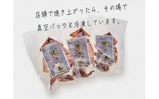 わさおの店の炭火焼きいか 3パック 200g以上×3枚