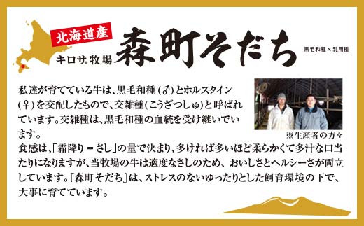 【7月発送】北海道森町産銘柄牛【キロサ牧場森町そだち】 リブロースしゃぶしゃぶ用 500g mr1-0745-7