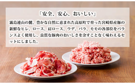 高原育ちの宮崎県産豚肉切り落とし＆ミンチ7kg おいしさ堪能 アレンジ色々 [夕食 お弁当 一人暮らし 万能食材 生姜焼き しゃぶしゃぶ ハンバーグ 餃子 肉巻き ミートソース 麻婆豆腐] TF0768-P00070