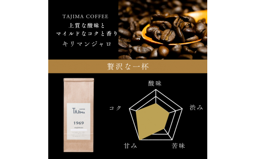 コーヒー 粉 中挽き / Tanzania キリマンジャロ コーヒー粉 1kg (500g×2個) 自家焙煎 珈琲 豆 コーヒー 珈琲 老舗 喫茶店の味 上質な酸味 マイルドなコク 優しい香り 苦みが少ない 但馬東洋珈琲【tc-tannzania-1000】【TAJIMA COFFEE 】