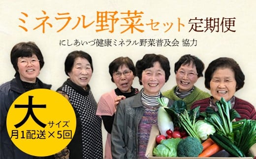 西会津ミネラル野菜セット定期便（大）5回 F4D-1401