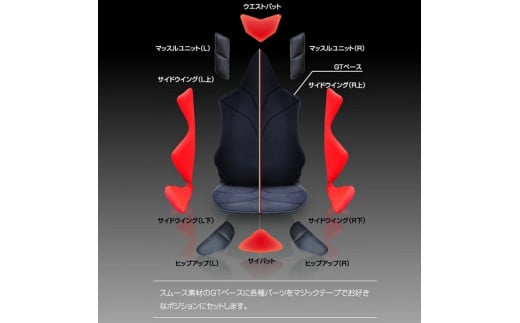 【G0062】自動車用シートクッション アメージングGT アルティメット：配送情報備考　ブラック×ドイツカラー