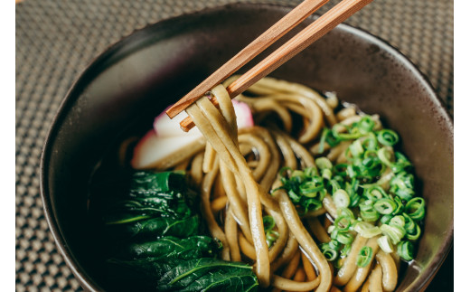 【大和の伝統野菜】下北春まなうどん [3人前×各2袋(1袋あたり麺290g つゆ17ml×3袋)] うどん 麺 麺類