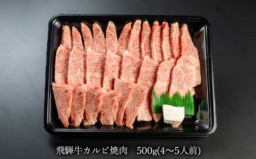 年末発送【12月25日～29日発送】 菊の井 飛騨牛カルビ焼肉  500g（4～5人前）牛肉 ブランド牛 国産【冷凍】牛 カルビ 焼き肉 焼き肉用  年内発送 年内配送 年末に届く【冷凍】