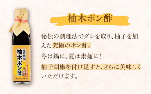 柚木ポン酢 200ml 2本 柚子 ゆず ポン酢 ゆずポン酢 ゆずポン 調味料 熊本 山都町【本田農園】[YDL009] 