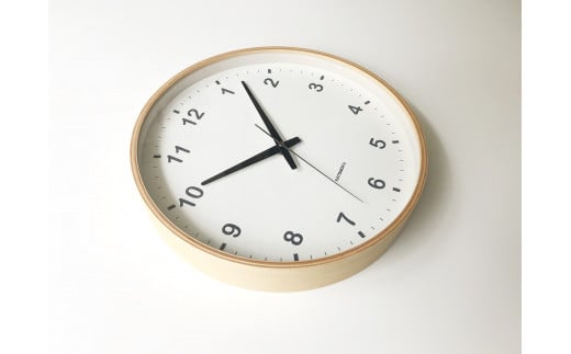 【A-120】KATOMOKU　plywood clock 電波時計 連続秒針