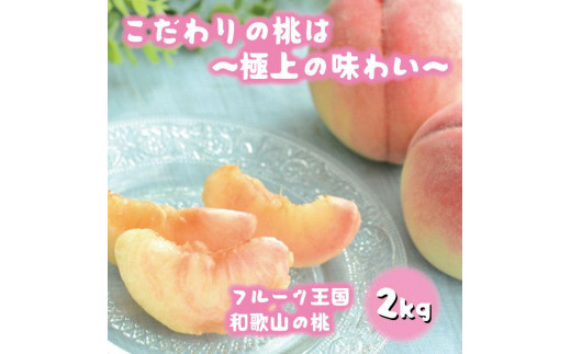 フルーツ王国　和歌山の桃　約２kg（fr-06）【先行予約】【2024年6月中旬～2024年7月下旬発送】