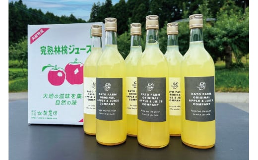 栃木県矢板市産 樹上完熟100％りんごジュース 720ml×6本入｜林檎 リンゴ 果汁100% 産地直送  [0419]