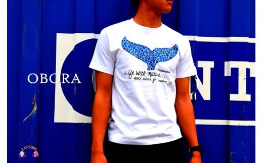 564ＴＯＫＵＮＯＳＨＩＭＡ発ブランド ＯＢＯＲＡ　Ｔシャツ　【LifeWithNature(WHITE)】