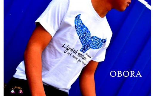 564ＴＯＫＵＮＯＳＨＩＭＡ発ブランド ＯＢＯＲＡ　Ｔシャツ　【LifeWithNature(WHITE)】