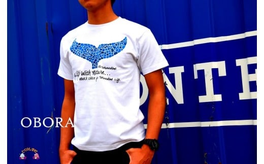 564ＴＯＫＵＮＯＳＨＩＭＡ発ブランド ＯＢＯＲＡ　Ｔシャツ　【LifeWithNature(WHITE)】