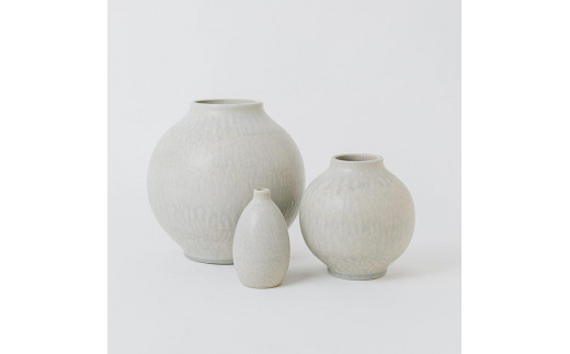 [HIJICA]TONE VASE（SS）　ブルーホワイト　HJC-10BW