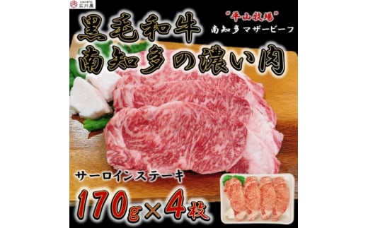 ＜数量限定＞牛肉 サーロインステーキ 170g×4枚 南知多マザービーフ 国産牛