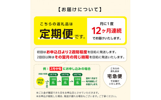 【定期便12回】【選べる精米方法：七分つき】秋田県産 あきたこまち10kg(5kg×2袋)×12か月