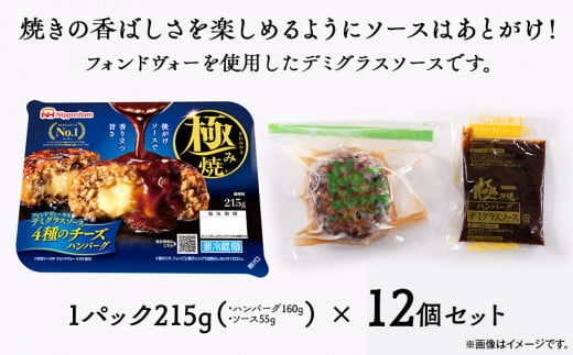 極み焼きハンバーグ（4種のチーズソース）セット 加工食品 惣菜 レトルト