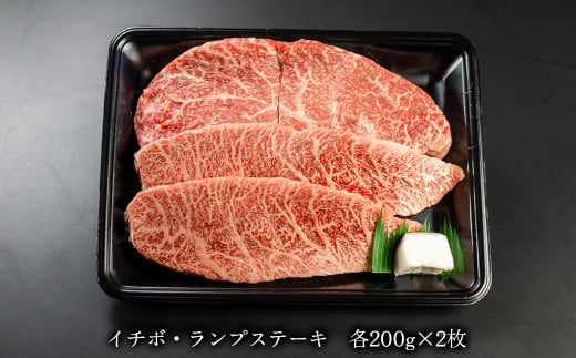 【年内順次発送】菊の井 飛騨牛赤身ステーキセット（イチボ・ランプ　各200g×2）牛肉 ブランド牛 国産【冷凍】ステーキ 赤身 牛 飛騨牛 年内配送 年内発送 年内に届く 年内お届け