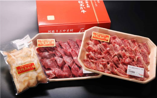 阿蘇うぶやま村の放牧あか牛焼肉堪能セット