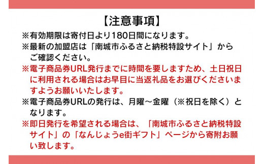 電子商品券 なんじょうe街ギフト（210,000円分）