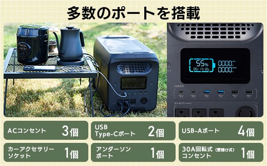 【940-01】ロジテック ポータブル電源 2500P ソーラーパネル 100W セット 容量 2560Wh AC出力 2500W【DE-PS2500PLBK+MPA-SP100DLNV】