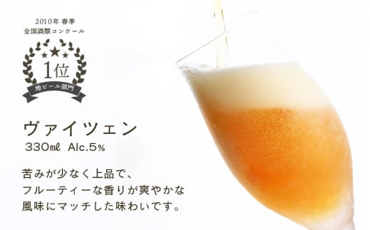 若狭ビール ヴァイツェン 330ml × 3本 クラフトビール 生ビール 2010年春季全国酒類コンクール地ビール部門1位優勝【父の日 母の日 敬老の日 お中元 お歳暮 お酒 誕生日 クラフトビール 生ビール 飲み比べ ギフト 贈り物 プレゼント】[m08-a023]