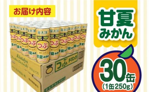 金太洋 つぶ甘夏みかん 30缶入り・1ケース 長崎県/太洋食品株式会社 [42ACAD002] みかん ジュース ミカン 缶 長崎 島原 つぶ 粒