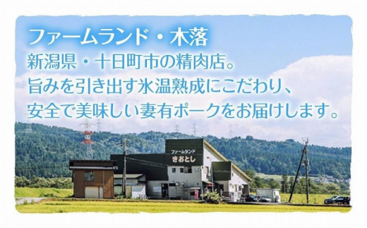 妻有ポーク 豚ロース 山賊漬け 100g × 4個 つまりポーク 豚肉 ポーク 神楽南蛮 南蛮じょうから 松乃井 吟醸酒粕 酒粕 お取り寄せ ギフト グルメ ファームランド・木落 新潟県 十日町市