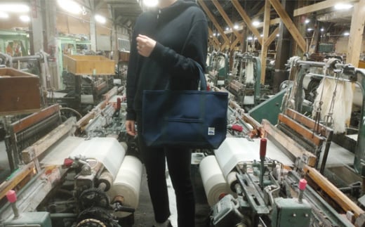 No.079 Alberton M size Tote bag ＆ porch ／ 知多木綿 アルバートン 帆布 トートバッグ カバン かばん 鞄 ポーチ 愛知県 特産