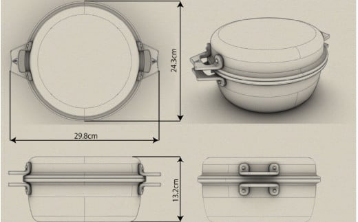 アルミ合金製無水調理鍋POD＋PAN専用バッグセット