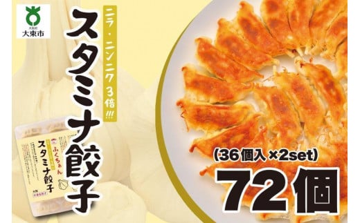 【大阪名物】大阪ふくちぁんスタミナ餃子 冷凍生餃子 72個 ［36個入×2セット］