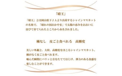 ＜先行予約＞【2024年8月発送開始】ご家庭用 シャインマスカット 晴王 400g×2房 TY0-0314