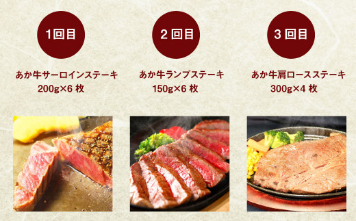 【定期便年12回】あか牛 ステーキ 極上 食べ比べ ステーキ 12種 和牛 牛肉